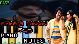 Punnagai Mannan Theme Music  Piano Tutorial  Keyboard Notes [upl. by Mikal]