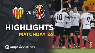 Highlights Valencia CF vs Villarreal CF 21 [upl. by Imerej]