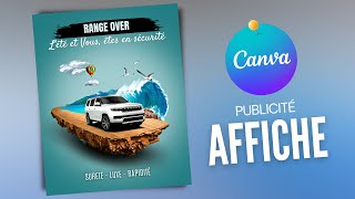 Comment Créer une Affiche Publicitaire sur Canva  Canva Affiche Tutoriel [upl. by Annitsirhc919]