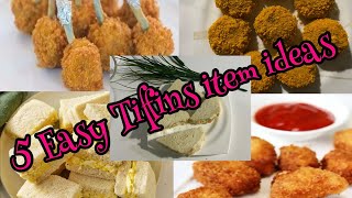 5 easy tiffins item ideas  kids tiffin ideas  easy recipes  বাচ্চাদের টিফিনের ৫টি সহজ রেসিপি । [upl. by Demakis864]