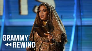 Beyoncé Wins Best Urban Contemporary Album For Lemonade In 2017  GRAMMY Rewind [upl. by Ardnassak]