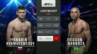 Khabib Nurmagomedov vs Edson Barboza full match [upl. by Sufur]