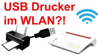 USB Drucker im Netzwerk WLAN  LAN für Windows und Android mit der FritzBox [upl. by Alekim]