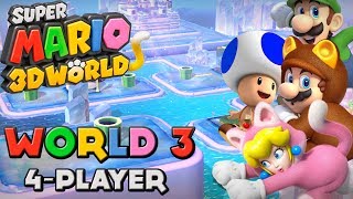 Super Mario 3D World  World 3 4Player [upl. by Nnaacissej647]