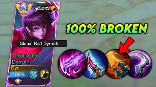 2024 NEW DYRROTH BEST BUILD FOR JUNGLE WTF DAMAGE💀🔥 [upl. by Farly968]