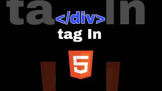 Purpose Of DIV TAG in HTML  shots html [upl. by Ahsyekat]