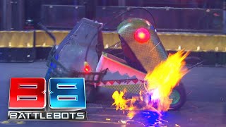 Splatter vs Warrior  BattleBots Season 2 Qualifying Round [upl. by Eisserc16]