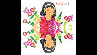 New kolaj art idea Of Color paper new idea of kolaj art [upl. by Faxon148]