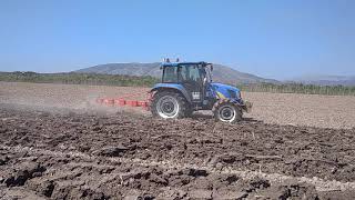 New Holland TL 90A amp Terra HV 2000 amp Ford 5610ii ploughing corn field Lesini Greece [upl. by Bolanger266]