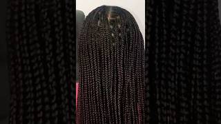 simple Knotless Box Braids hair hairstyle tutorial shorts [upl. by Nillek846]