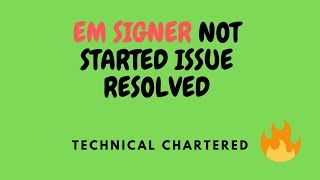 SELECT CERTIFICATE NOT WORKING  emSigner not started error [upl. by Aikat]