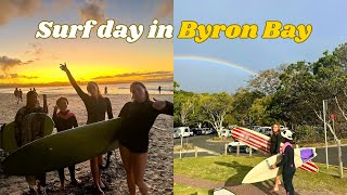 Surf vlog whousemates in Byron│Tallows and Wategos beach [upl. by Annabal608]