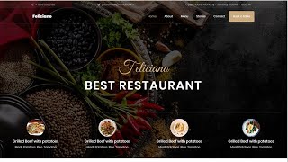 E Commerce Website for Restaurant using HTML amp CSS [upl. by Notsyrb]