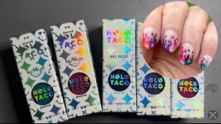 Making Drip Nail Art with the Holo Taco 5th Anniversary Thermal Polish [upl. by Nerti685]