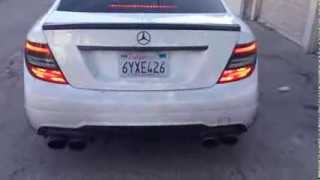 MercedesBenz C250 W204 Coupe Straight Piped Catback Exhaust Revving [upl. by Romilda733]