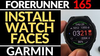 How to Install Watch Faces  Garmin Forerunner 165 Tutorial [upl. by Nancey]