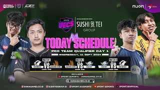 🔴 LIVE UECS MLBB X SUSHI TEI GROUP  PRO TEAM QUALIFIER DAY 1 [upl. by Tamanaha362]