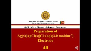 Preparation of standard AgAgCl electrode  No40 [upl. by Infeld]