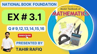 Ex 31  11th Class Math  NBF  National Book Foundation  2024 [upl. by Repsaj]