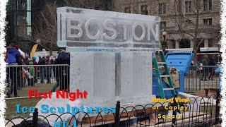 First Night Boston Ice Sculptures Point of View pt 1 [upl. by Htebazle]