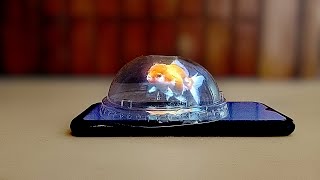 Make a hologram projector with plastic glass cap  DIY 3D Hologram [upl. by Aip950]