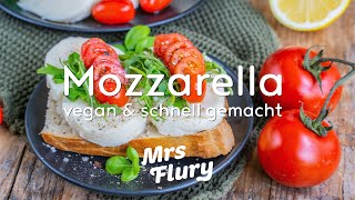 Veganer Mozzarella  Rezept veganer Frischkäse selber machen leicht und lecker [upl. by Namron840]