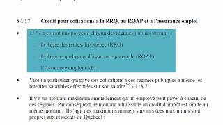 Les crédits dimpôt personnels partie 22018 [upl. by Raynah]