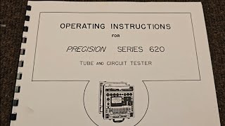 Precision Apparatus Tube tester owners manual and directions  Guitar amp  electron tubes [upl. by Ahsenre180]