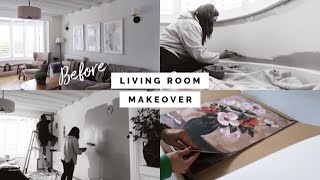 LIVING ROOM MAKEOVER  COLOUR DRENCHING AND NEW ARTWORK  QUICK AND EASY PROJECT TO TRANSFORM A ROOM [upl. by Nalim]