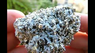 Pyrite and Quartz crystals mineral specimen from the Madan field in Bulgaria [upl. by Notsud14]