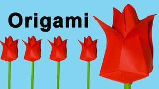 Como Hacer Flores De Papel Origami Fácil [upl. by Joice765]