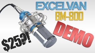 Excelvan BM800 Condenser Mic ReviewDemo [upl. by Angele]