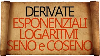 Derivate delle funzioni elementari  seno  coseno esponenziale e logaritmo [upl. by Oraneg209]