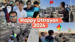 Happy Uttrayan 2024  Uttrayan Surat  Surat Kite Festival Vlog  Kite Flying [upl. by Atival]