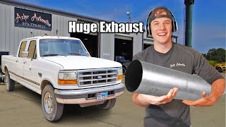 I Put The Loudest Exhaust I Could Buy In My 73L Powerstroke [upl. by Linell]