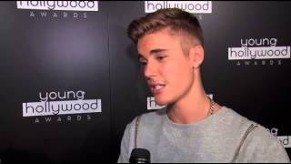 Justin Bieber Interview  Young Hollywood Awards 2014 [upl. by Cerf]