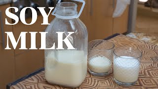 SOY MILK  Make your own at home No quotbeanyquotflavor Froths beautifully [upl. by Mitzi]