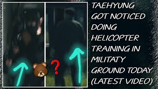 OMG💋😱Taehyung Got Noticed Doing Helicopter Training In Military Ground TodayNewtaehyungjungkook [upl. by Arok849]