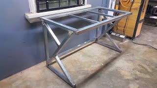 Tile top tubular frame computer table  Paano gumawa ng tile top table  DIY build [upl. by Muns483]