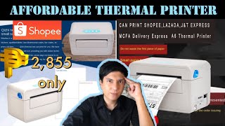 Mibook A6 Grozziie TP730 Thermal Printer for Shopee Waybill Unboxing and How to Set Up [upl. by Htidra]