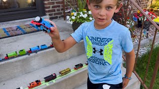 Jamo amp Chardog 3  Navy Pier Fireworks  City kids trains amp toys play [upl. by Pierrette]