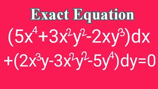 5x43x2y22xy3dx2x3y3x2y25y4 ExactEquation 517MathsPulseChinnaiahKalpana [upl. by Conlee]