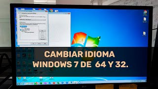 Cambiar Idioma windows 7 de 64 y 32 Bits 2023 paquetes de idiomas Rápido y Fácil método full [upl. by Akemat]