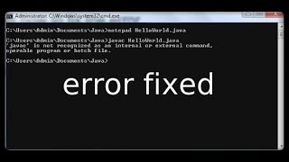 How to fix quotjava is not recognized as an internal command or external commandquot [upl. by Dwight]