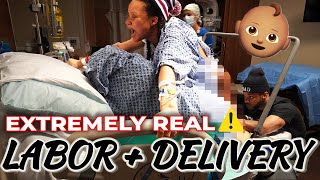 INTENSE 21 HOUR LABOR amp DELIVERY Induction  RAW amp REAL Birth Vlog BradAndLex [upl. by Cord91]