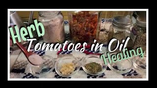 Dried tomatoes amp herbs in oil [upl. by Lockhart]