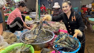 Market show and cooking Yummy river shrimps and Native chicken cooking  Countryside Life TV [upl. by Einor283]