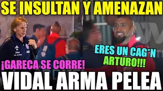 ARTURO VIDAL SE AGARRA A INSULTOS CON HINCHAS A SU LLEGADA A LIMA Y AMENAZA ELIMINAR A LOS PERUANOS [upl. by Eloccin]