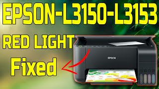 Epson L3150 red light blinking  epson l3153 service required error  OVERPRINTBD [upl. by Enaffit]