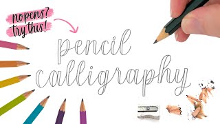 Pencil Calligraphy Tutorial for Beginners  Practice hand lettering and calligraphy using pencil [upl. by Ahsilad658]